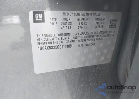 2016 Cadillac Cts Luxury Collection from USA, damaged, VIN 1G6AX5SX5G0110188